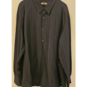 Claiborne Men's 3XL Long Sleeve Dress Shirt Black